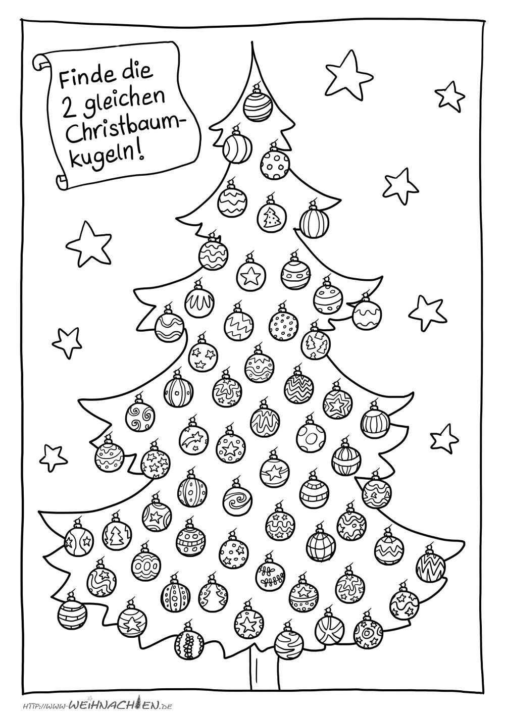 Weihnachtsbaum Ausmalbild